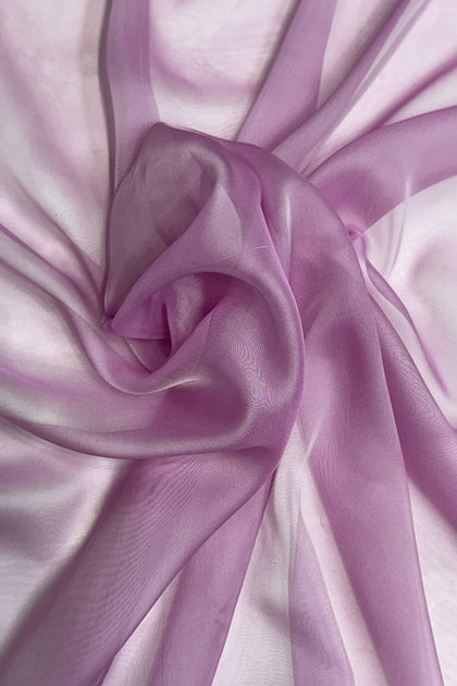 Rose Pink Iridescent Silk Chiffon IC-073 Fabric