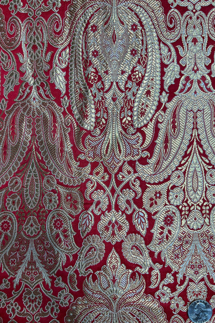 Fog Green/ Silver/ Gold JV-1649/16 Silk Brocade main image 1