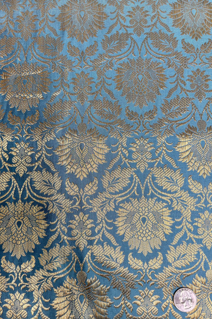 Kelly Green/Gold JV-1643/5 Silk Brocade main image 1
