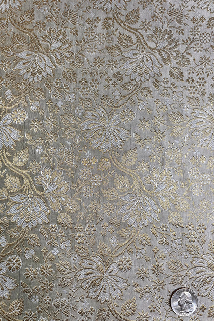 Tannin/Gold JV-1644/6 Silk Brocade
