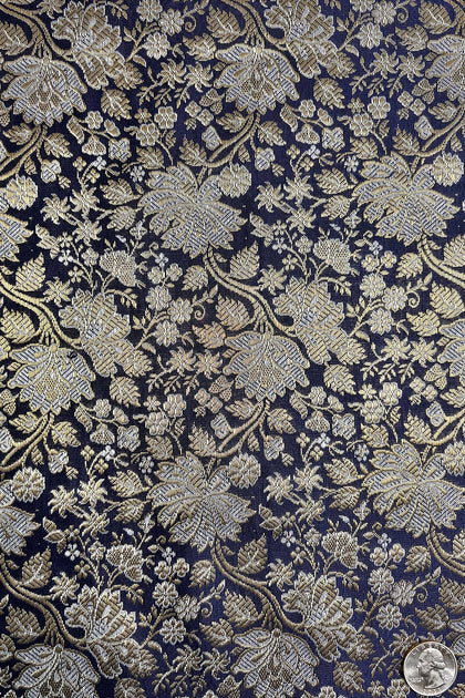 Celestial Blue/Gold JV-1643/4 Silk Brocade main image 0