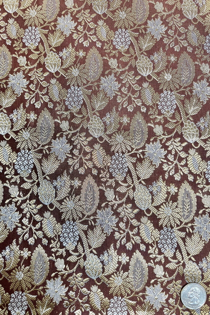 Muted Clay/Red/Gold JV-1646/5 Silk Brocade main image 1