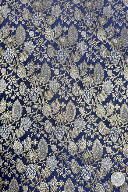 Carmine/Silver/Gold JV-1647/2 Silk Brocade main image 0