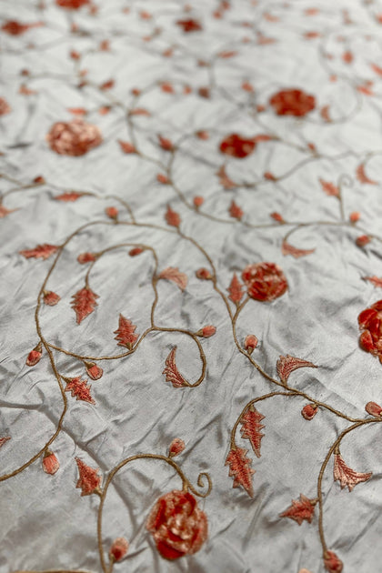 Embroidered Dupioni Silk MED-177/17 Fabric main image 0