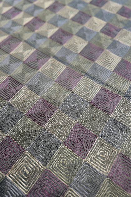 Gold/Multicolor Embroidered Dupioni Silk main image 1