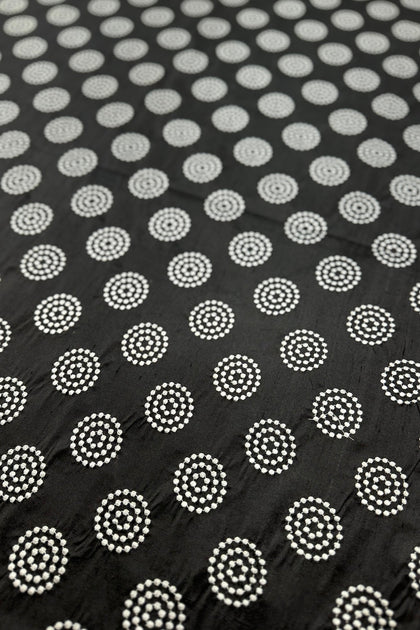 White Embroidered Dupioni Silk MED-393/11 main image 1