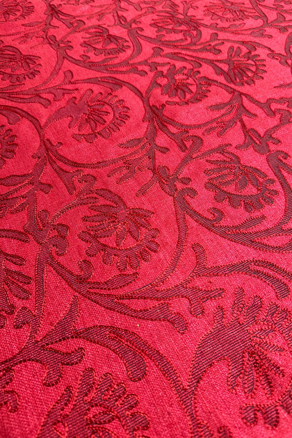 Nutmeg Embroidered Silk Linen MEMT-020-05 main image 1