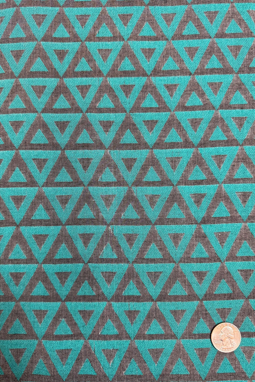 Tropical Green/Black Geometric Pattern Blend Novelty Fabric