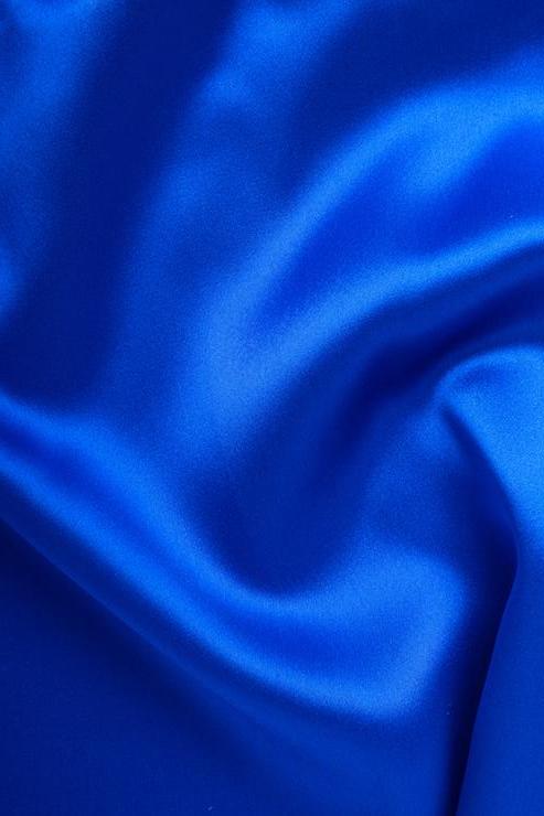 Dazzling Blue Stretch Charmeuse Fabric