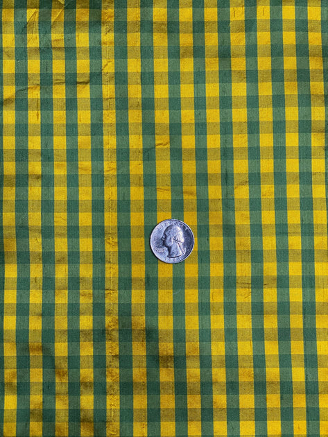 Fuchsia Gingham Shantung 607 Fabric