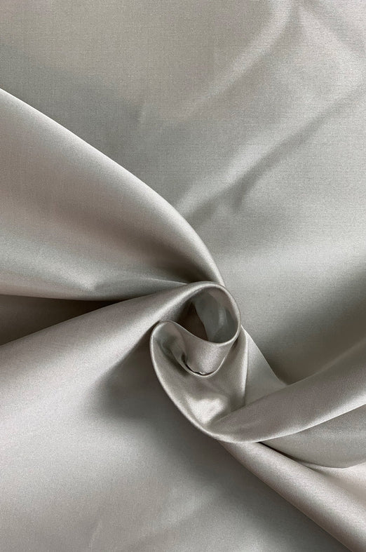 Steel Grey Silk Zibeline Fabric