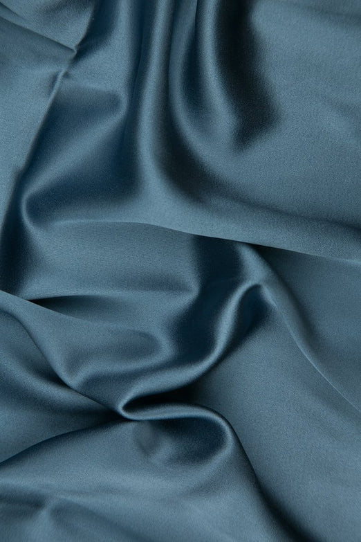 Skyway Blue Silk Crepe Back Satin Fabric