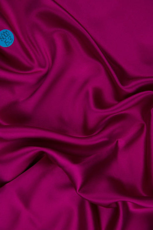 Very Berry Silk Crepe Back Satin Fabric