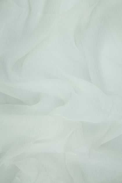 NY Designer Fabrics White Silk Chiffon Fabric by The Yard