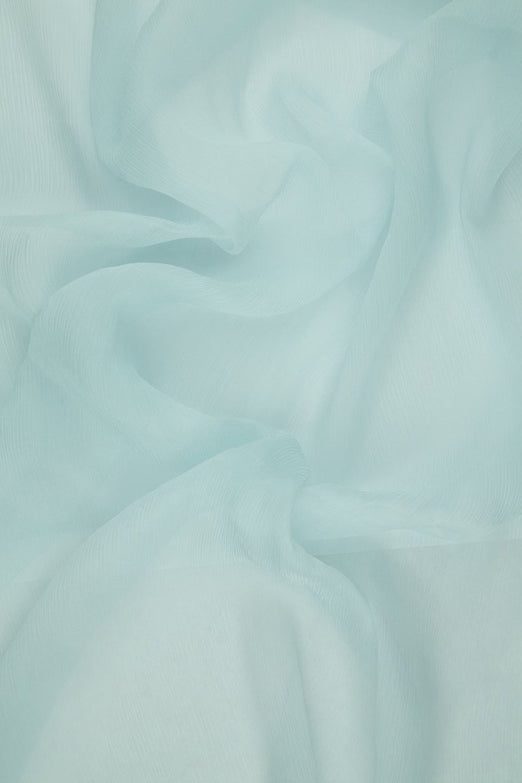 Honeydew Silk Crinkled Chiffon Fabric