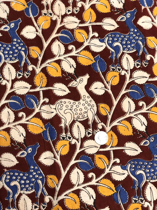Multicolor Cotton Kalamkari Hand Prints CHP-198 Fabric