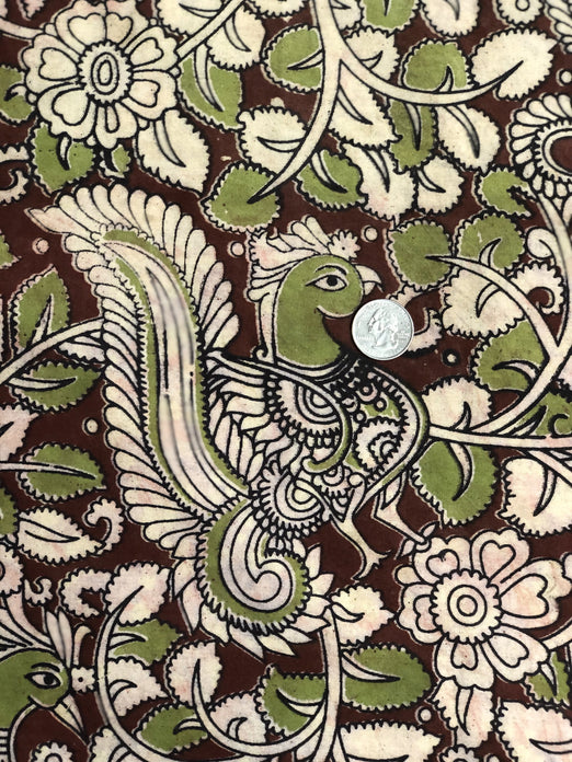 Multicolor Cotton Kalamkari Hand Prints CHP-206/1 Fabric