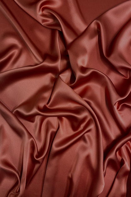 Rust Charmeuse Silk Fabric main image 1