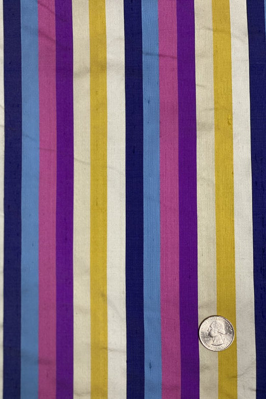 Multicolor Striped Silk Shantung 31 Fabric