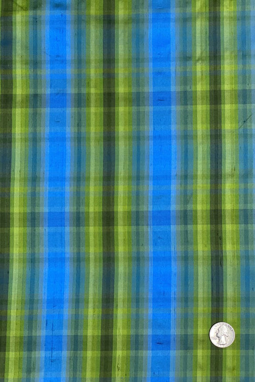 Mulitcolor Tartan Plaid Silk Shantng 479 Fabric