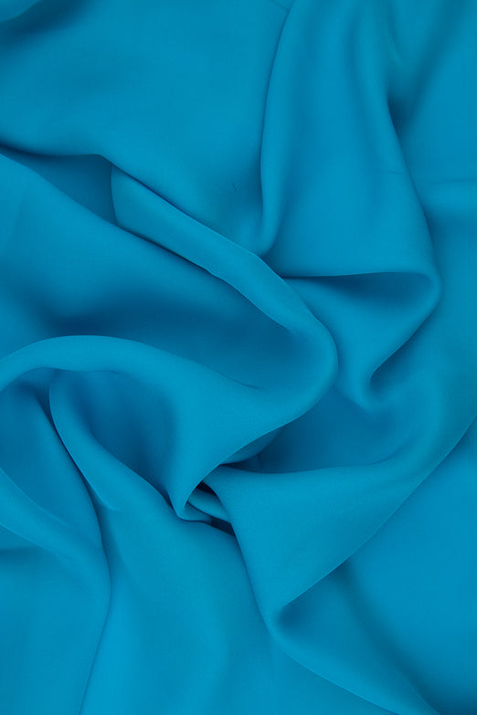 Turquoise Silk Double Georgette Fabric