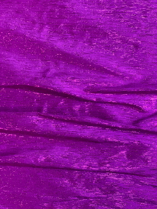 Violet Purple Metallic Shantung Silk Fabric