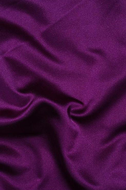 Purple Silk Duchess Satin Fabric By The Yard