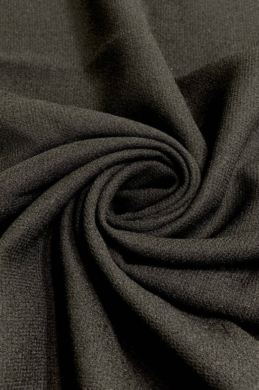Black Double Wool Crepe DWC-003 Fabric