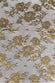 Brown/Metallic Gold French Plain Lace FLP-001/3 Fabric