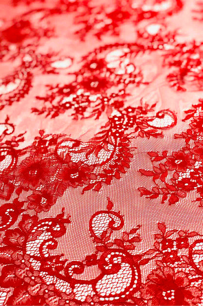 Black French Plain Lace FLP-014/1 Fabric
