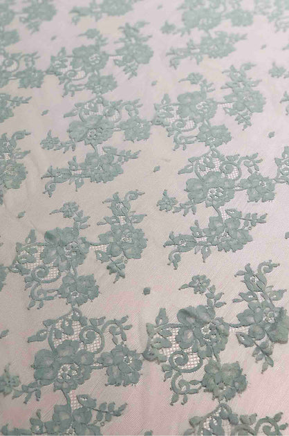 Aqua French Plain Lace FLP-002/24 Fabric