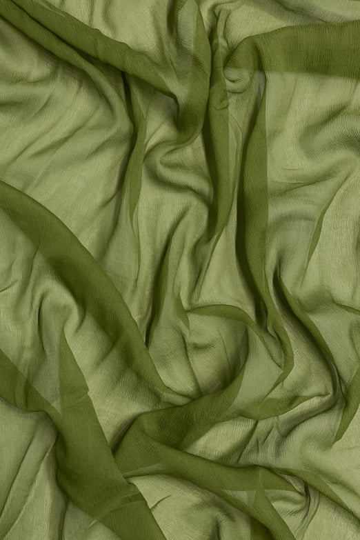 Peridot Silk Heavy Crinkled Chiffon HCD-039 Fabric