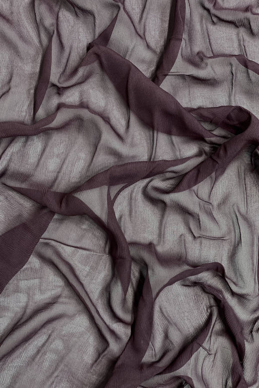 Fig Silk Heavy Crinkled Chiffon HCD-057 Fabric