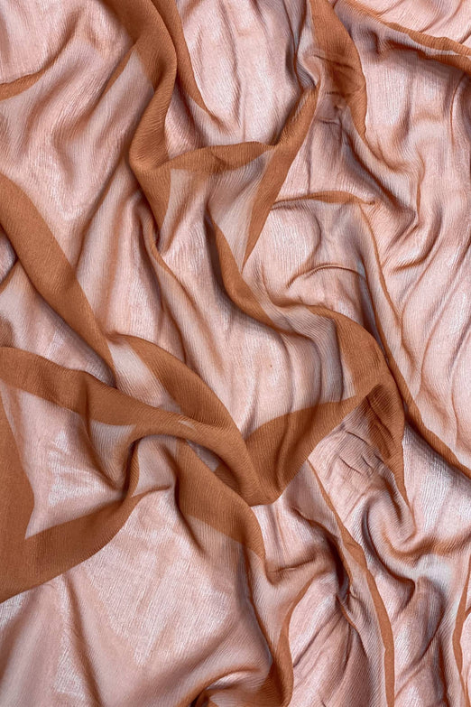 Copper Silk Heavy Crinkled Chiffon HCD-060 Fabric