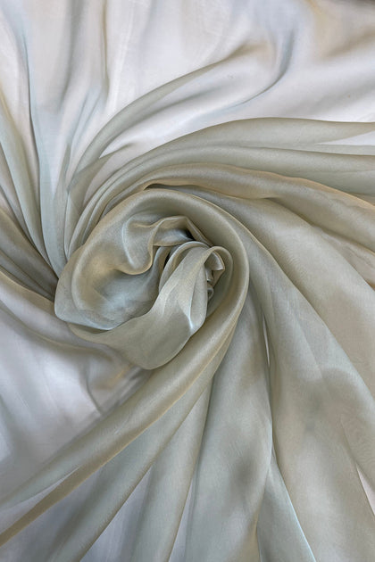 NY Designer Fabrics White Silk Chiffon Fabric by The Yard