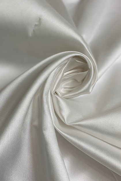 White Silk Satin Organza P771