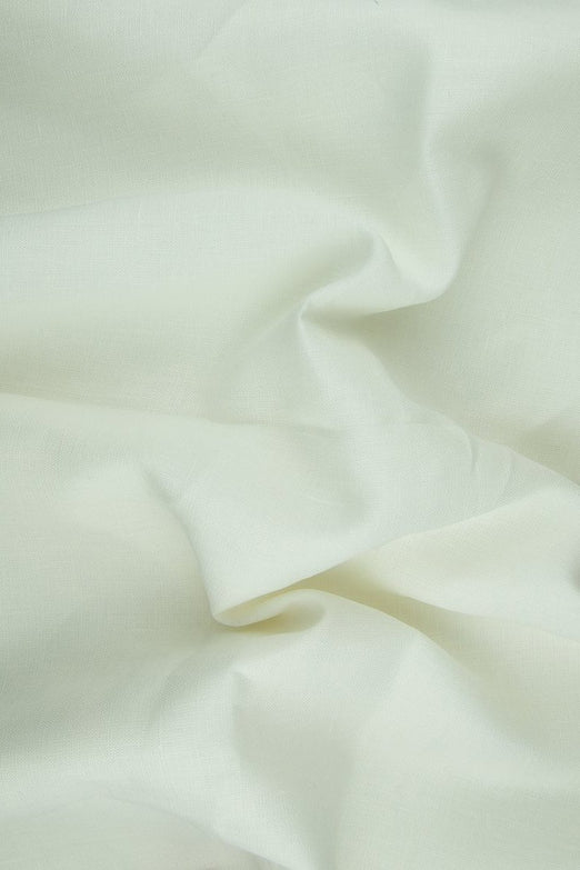 Pearl White Medium Weight Linen Fabric