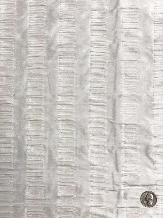 White Silk Seersucker JD 368 Fabric