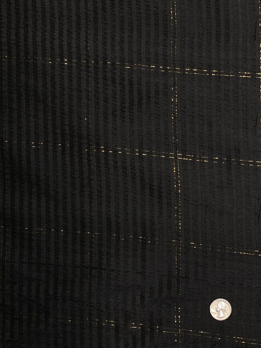 Black Gold Silk Seersucker JD 383 Fabric