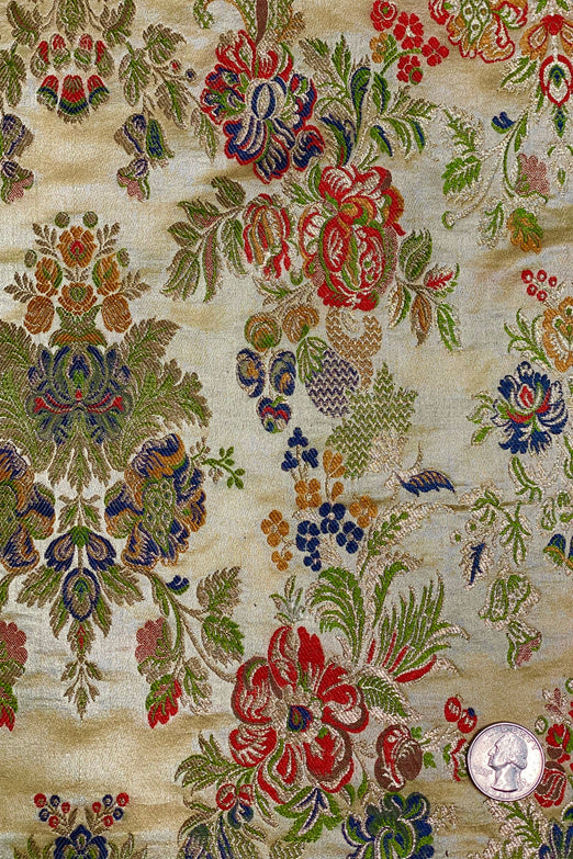 Multicolor Silk Brocade JV-1616 Fabric