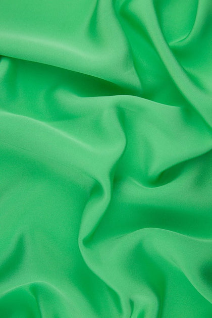 Spring Green Silk 4 Ply Crepe Fabric By The Yard 6047