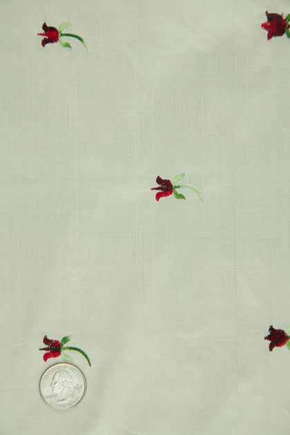 Embroidered Dupioni Silk MED-192 Fabric main image 0