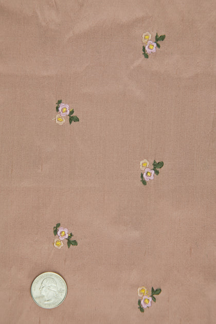 Embroidered Dupioni Silk MED-096-18 Fabric main image 0