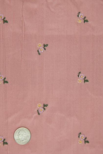 Embroidered Dupioni Silk MED-096-17 Fabric main image 0