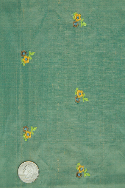 Embroidered Dupioni Silk MED-096-21 Fabric main image 0