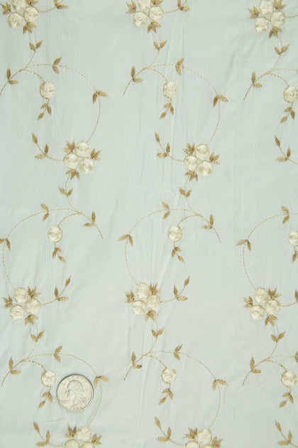 Embroidered Dupioni Silk MED-126 Fabric main image 1