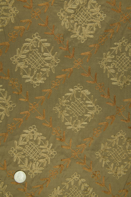 Embroidered Dupioni Silk MED-141/2 Fabric