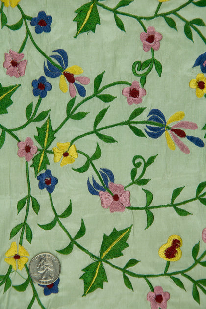 Embroidered Dupioni Silk MED-143/3 Fabric main image 0