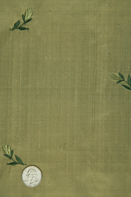 Embroidered Dupioni Silk MED-147/2 Fabric
