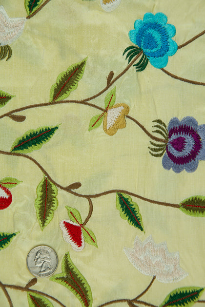 Embroidered Dupioni Silk MED-173/15 Fabric